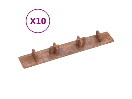 Koncové krytky 10 ks hnědé plast 149002