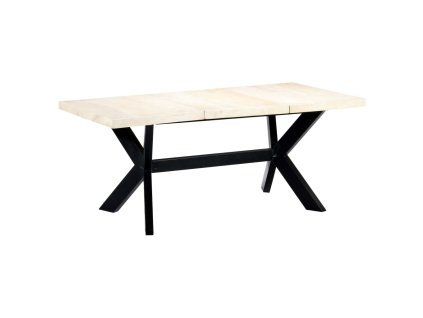 Jídelní stůl bílý 180 x 90 x 75 cm masivní mangovníkové dřevo 247431