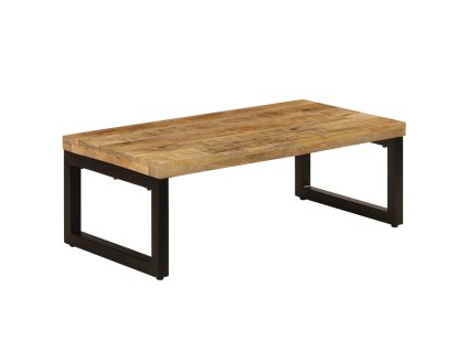 Konferenční stolek 100 x 50 x 35 cm masivní mangovník a ocel 247337