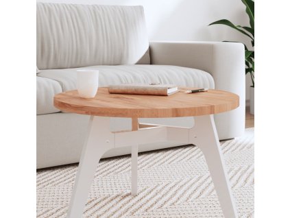 Stolní deska Ø 60 x 2,5 cm kulatá masivní bukové dřevo 355937