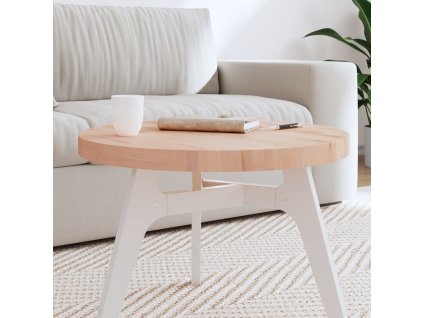 Stolní deska Ø 60 x 4 cm kulatá masivní bukové dřevo 355923