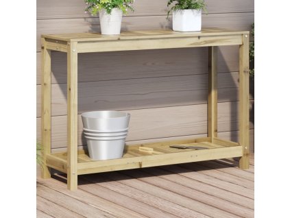 Přesazovací stůl s policí 108x35x75 cm impregnovaná borovice 832396