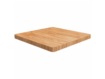 Čtvercová stolní deska světle hnědá 60x60x4 cm ošetřený dub 343060