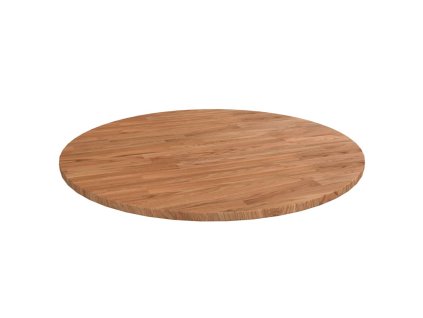 Kulatá stolní deska světle hnědá Ø80x1,5cm ošetřený masivní dub 342963
