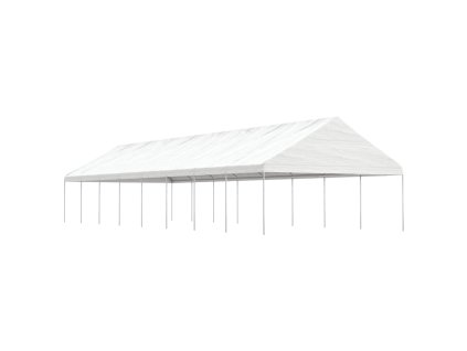 Altán se střechou bílý 17,84 x 5,88 x 3,75 m polyethylen 3155524