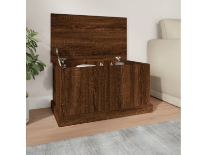 Úložný box hnědý dub 70 x 40 x 38 cm kompozitní dřevo 816511