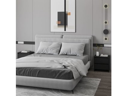Noční stolky 2 ks černé 45 x 34,5 x 44,5 cm dřevotříska 809848