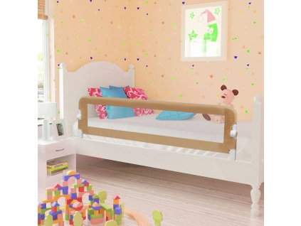 Dětská zábrana k postýlce taupe 150 x 42 cm polyester 10165