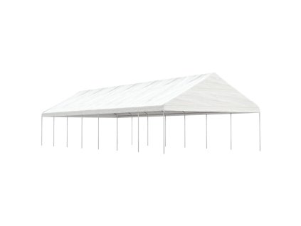 Altán se střechou bílý 15,61 x 5,88 x 3,75 m polyethylen 3155523