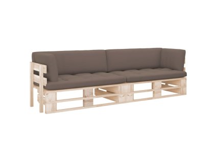 2místná pohovka z palet s poduškami impregnovaná borovice 3066681