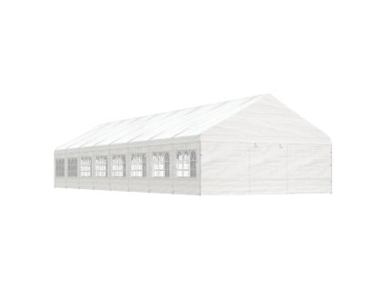 Altán se střechou bílý 17,84 x 5,88 x 3,75 m polyethylen 3155500