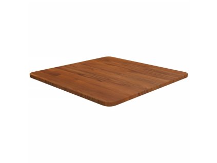 Čtvercová stolní deska tmavě hnědá 50x50x1,5 cm ošetřený dub 343015