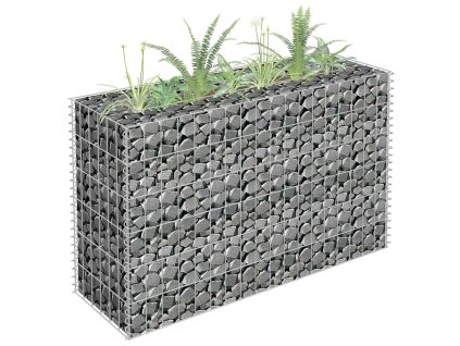 Gabionový vyvýšený záhon pozinkovaná ocel 90 x 30 x 60 cm 145630