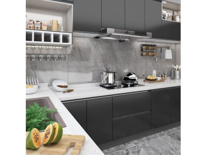 Samolepící tapeta na nábytek černá 500 x 90 cm PVC 146123
