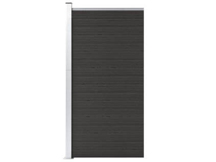 Plotový dílec WPC 95 x 186 cm černý 148979
