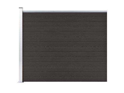 Plotový dílec WPC 175 x 146 cm černý 148985