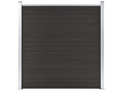 Plotový dílec WPC 180 x 186 cm černý 148972