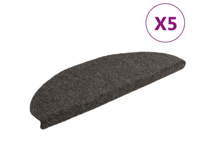 Samolepicí nášlapy na schody 5 ks antracit 65x21x4cm vpichované 149714