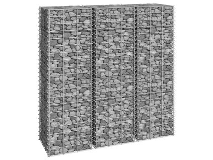 Gabionové vyvýšené záhony 3 ks 30 x 30 x 100 cm železo 151249