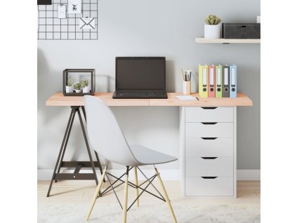 Stolní deska 140x50x(2-4) cm neošetřený masivní dubové dřevo 3156316