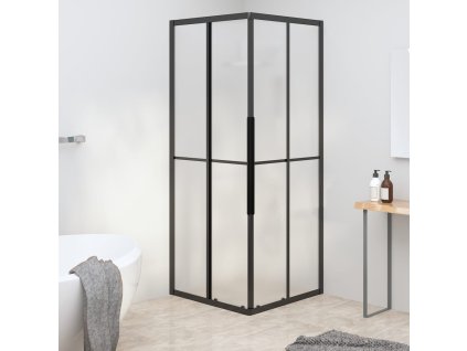 Sprchový kout mléčné ESG 70 x 70 x 180 cm černý 151855