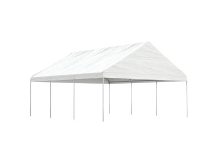 Altán se střechou bílý 6,69 x 5,88 x 3,75 m polyethylen 3155519
