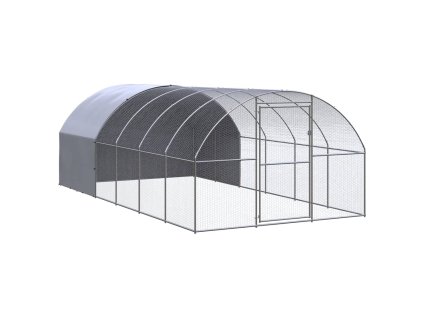 Venkovní klec pro kuřata 3 x 6 x 2 m pozinkovaná ocel 3095474