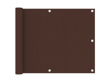 Balkónová zástěna hnědá 75 x 600 cm oxfordská látka 135071