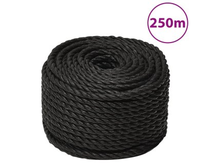 Pracovní lano černé 12 mm 250 m polypropylen 153019