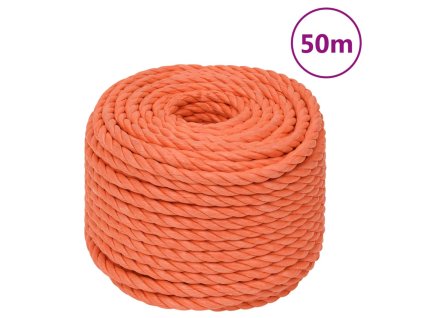 Pracovní lano oranžové 12 mm 50 m polypropylen 152939
