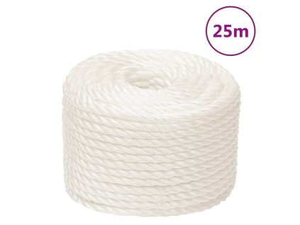 Pracovní lano bílá 10 mm 25 m polypropylen 153050