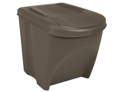 Stohovatelné koše na odpadky 3 ks šedé 75 l polypropylen 152198