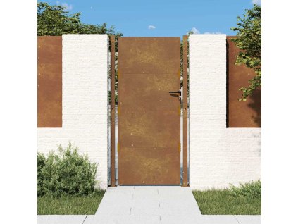 Zahradní branka 105 x 205 cm cortenová ocel 153207