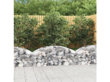 Klenutý gabionový koš 150 x 50 x 40/60 cm pozinkované železo 153452