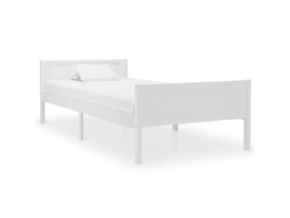 Rám postele masivní borové dřevo bílý 90 x 200 cm 322103