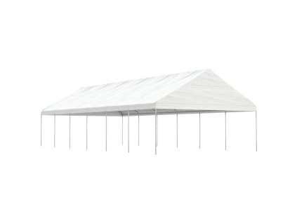 Altán se střechou bílý 13,38 x 5,88 x 3,75 m polyethylen 3155522