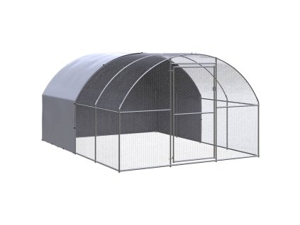 Venkovní klec pro kuřata 3 x 4 x 2 m pozinkovaná ocel 3095473