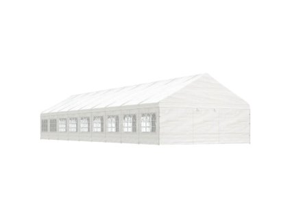 Altán se střechou bílý 20,07 x 5,88 x 3,75 m polyethylen 3155501