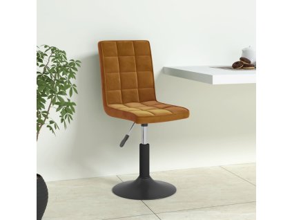 Otočné jídelní židle 4 ks hnědé samet 3089287