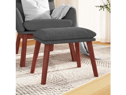 Podnožka tmavě šedá 45 x 29,5 x 35 cm textil 341458