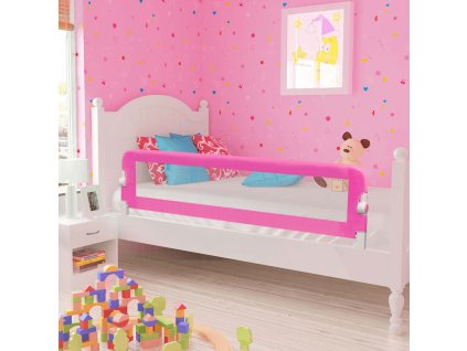 Bezpečnostní zábrana k postýlce 150 x 42 cm růžová 10102