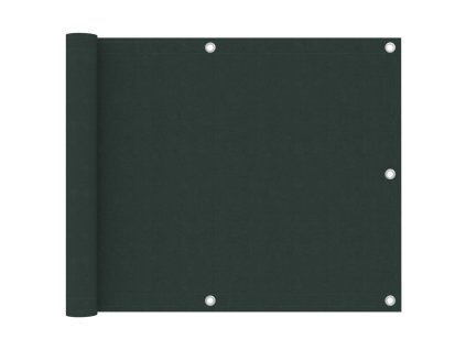 Balkónová zástěna tmavě zelená 75 x 600 cm oxfordská látka 134999