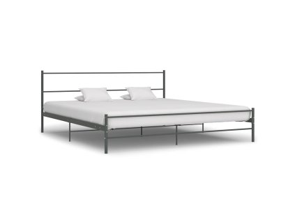 Rám postele šedý kov 180 x 200 cm 284684