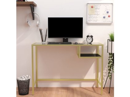 PC stůl průhledný 100 x 36 x 74 cm tvrzené sklo 331626