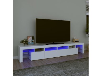 TV skříňka s LED osvětlením bílá 230x36,5x40 cm 3152786