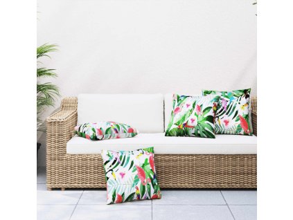 Dekorační polštáře 4 ks vícebarevné 60 x 60 cm textil 360420