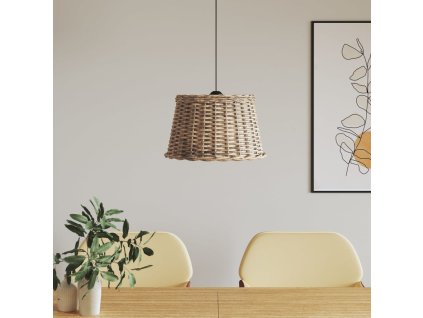 Stínidlo na lustr hnědé Ø 45 x 28 cm proutěné 364378