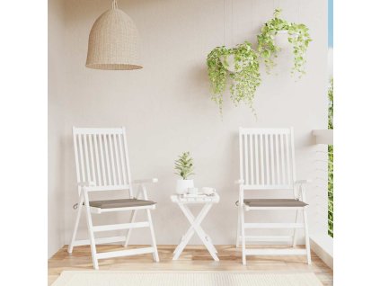 Podušky na zahradní židli 2 ks taupe 50x50x4 cm látka oxford 47604