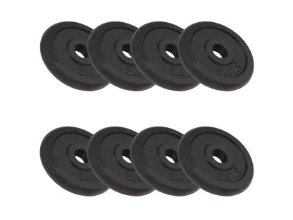 Kotouče na činky 8 ks 8x 2,5 kg litina 91391