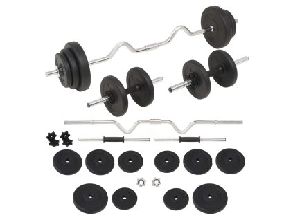 Sada činek barbell a dumbbell 30 kg 91401